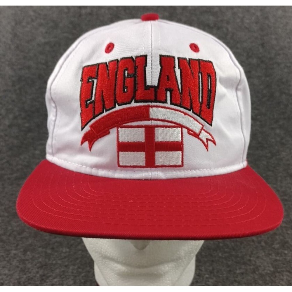 England Embroidered White & Red Snapback Hat New One Size Fits Most